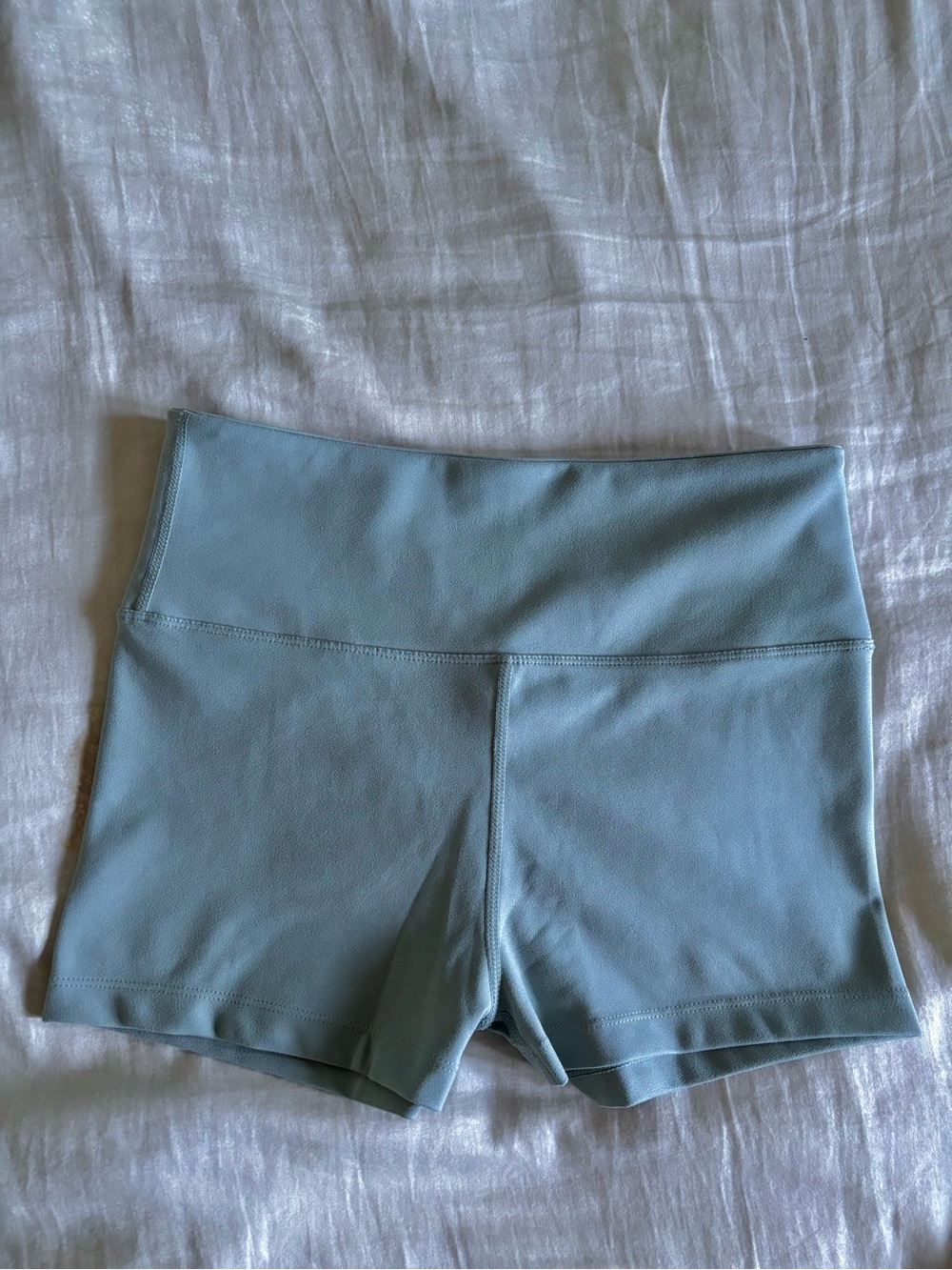 Women’s High-Waist Light Green Active Shorts